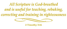 Load image into Gallery viewer, 2 TIMOTHY 3:16 RELIGIOUS WALL DECAL IN GOLD