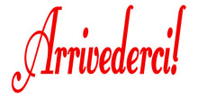 Load image into Gallery viewer, ARRIVEDERCI ITALIAN WORD DECAL GOODBYE IN RED