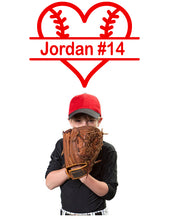 Load image into Gallery viewer, Baseball monogram decal