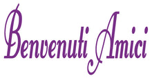 Load image into Gallery viewer, BENVENUTI AMICI ITALIAN WORD DECAL IN PURPLE
