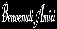 Load image into Gallery viewer, BENVENUTI AMICI ITALIAN WORD DECAL IN WHITE