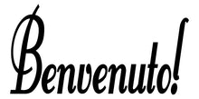 Load image into Gallery viewer, BENVENUTO ITALIAN WORD WALL DECAL IN BLACK
