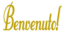 Load image into Gallery viewer, BENVENUTO ITALIAN WORD WALL DECAL IN GOLD