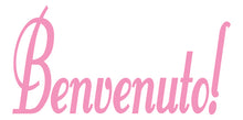 Load image into Gallery viewer, BENVENUTO ITALIAN WORD WALL DECAL IN SOFT PINK