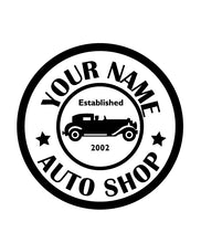 Load image into Gallery viewer, CUSTOM AUTO SHOP WALL DECAL IN BLACK