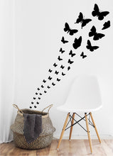 Load image into Gallery viewer, BLACK BUTTERFLY WALL STICKERS