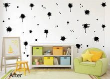 Load image into Gallery viewer, BLACK PAINT SPLATTER WALL STICKER