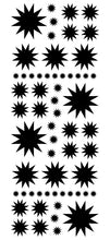 Load image into Gallery viewer, BLACK STARBURST WALL STICKERS
