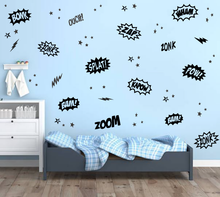 Load image into Gallery viewer, SUPERHERO WORDS WALL STICKERS