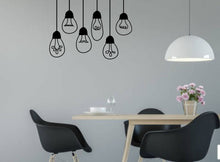 Load image into Gallery viewer, BLACK HANGING LIGHT BULB WALL STICKERS