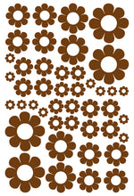 Load image into Gallery viewer, BROWN DAISY WALL STICKERS