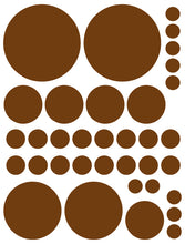 Load image into Gallery viewer, BROWN POLKA DOT WALL DECALS