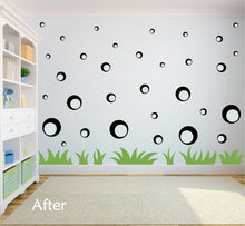 Load image into Gallery viewer, BLACK BUBBLE WALL STICKERS