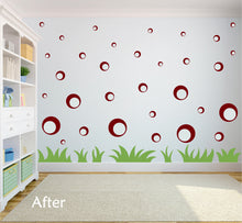 Load image into Gallery viewer, MAROON BUBBLE WALL STICKERS