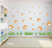 Load image into Gallery viewer, ORANGE BUBBLE WALL STICKERS