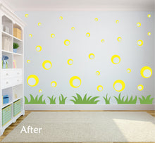 Load image into Gallery viewer, YELLOW BUBBLE WALL STICKERS
