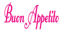 Load image into Gallery viewer, BUON APPETITO ITALIAN WORD WALL DECAL IN HOT PINK