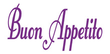 Load image into Gallery viewer, BUON APPETITO ITALIAN WORD WALL DECAL IN PURPLE