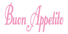 Load image into Gallery viewer, BUON APPETITO ITALIAN WORD WALL DECAL IN SOFT PINK