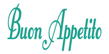 Load image into Gallery viewer, BUON APPETITO ITALIAN WORD WALL DECAL IN TURQUOISE