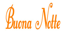 Load image into Gallery viewer, BUONA NOTTE ITALIAN WORD WALL DECAL IN ORANGE