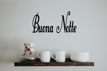 Load image into Gallery viewer, BUONA NOTTE ITALIAN WORD WALL DECAL