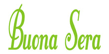 Load image into Gallery viewer, BUONA SERA ITALIAN WORD WALL DECAL IN LIME GREEN