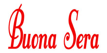 Load image into Gallery viewer, BUONA SERA ITALIAN WORD WALL DECAL IN RED