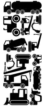 Load image into Gallery viewer, CONSTRUCTION WALL DECALS BLACK
