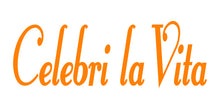 Load image into Gallery viewer, CELEBRI LA VITA ITALIAN WORD WALL DECAL IN ORANGE