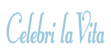 Load image into Gallery viewer, CELEBRI LA VITA ITALIAN WORD WALL DECAL IN POWDER BLUE
