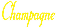 Load image into Gallery viewer, CHAMPAGNE WALL DECAL YELLOW