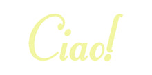 Load image into Gallery viewer, CIAO ITALIAN WORD WALL DECAL IN PALE YELLOW