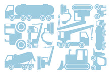 Load image into Gallery viewer, CONSTRUCTION WALL DECALS POWDER BLUE