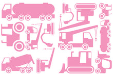 Load image into Gallery viewer, CONSTRUCTION WALL DECALS SOFT PINK