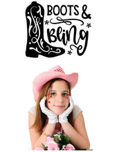 Load image into Gallery viewer, Boots and bling wall decal from whimsidecals.com