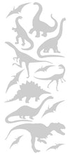Load image into Gallery viewer, DINOSAUR WALL DECALS SILVER