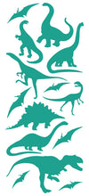 Load image into Gallery viewer, DINOSAUR WALL DECALS TURQUOISE