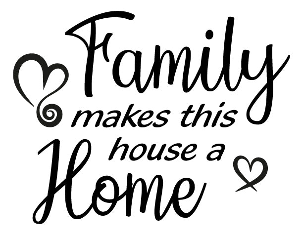 Family Makes This House a Home Removable Wall Decal | WhimsiDecals