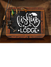 Load image into Gallery viewer, FISHING LODGE CABIN LAKE HOUSE WALL DECAL