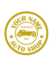 Load image into Gallery viewer, CUSTOM AUTO SHOP WALL DECAL IN CARAMEL TAN