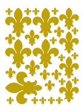 Load image into Gallery viewer, GOLD FLEUR DE LIS WALL DECAL