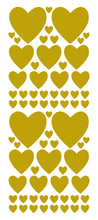 Load image into Gallery viewer, GOLD HEART WALL STICKERS