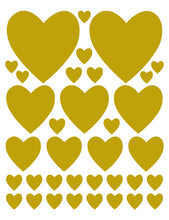Load image into Gallery viewer, GOLD HEART WALL DECALS