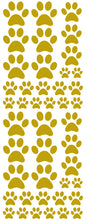 Load image into Gallery viewer, GOLD PAW PRINT DECALS