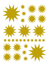 Load image into Gallery viewer, SATIN GOLD STARBURST WALL DECALS