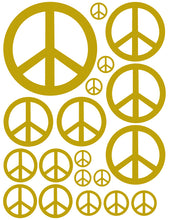 Load image into Gallery viewer, GOLD PEACE SIGN WALL DECAL