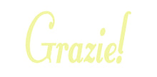 Load image into Gallery viewer, GRAZIE ITALIAN WORD WALL DECAL IN PALE YELLOW