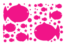 Load image into Gallery viewer, FAT FISH WALL DECALS IN HOT PINK