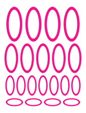 Load image into Gallery viewer, HOT PINK OVAL WALL DECALS